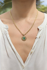 Enchanted Ojo de Gato Emerald Pendant