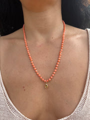 Siena Coral Beaded Necklace
