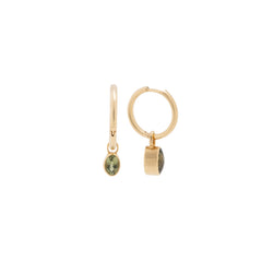 Gem Drop Earrings Green Tourmaline