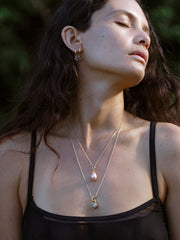 Gem Drop Earrings Pink Tourmaline