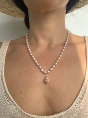 Naia Topaz Shell Pendant