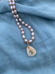 Kaia Tourmaline Shell Pendant