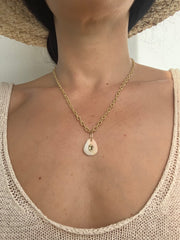 Kaia Tourmaline Shell Pendant