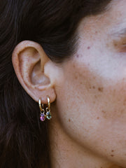 Gem Drop Earrings Pink Tourmaline
