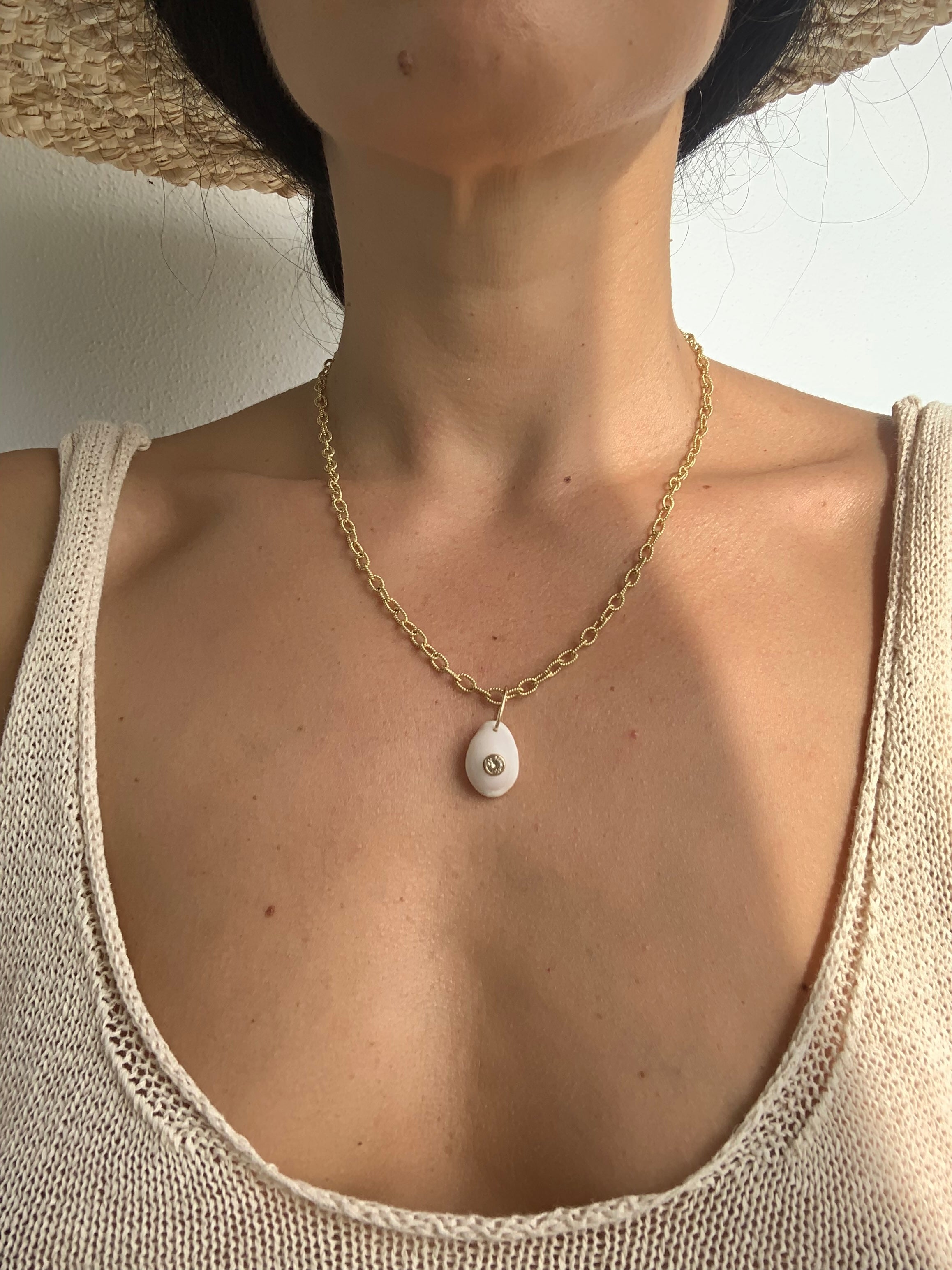 Lucia Diamond Shell Pendant